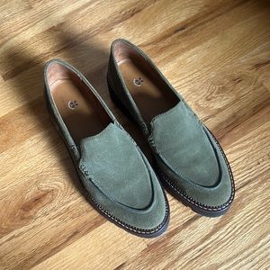 Chunky Olive Loafers
